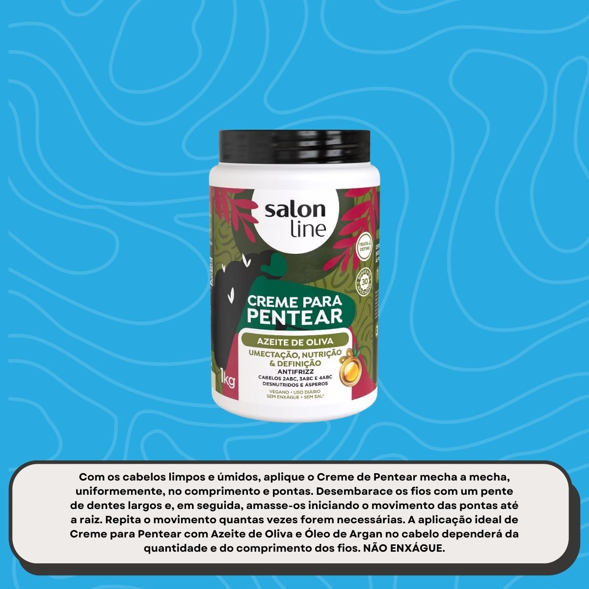 Creme de Pentear Salon Line Azeite de Oliva 1 Kg