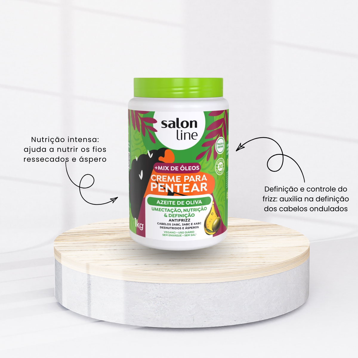 Creme de Pentear Salon Line Azeite de Oliva 1 Kg