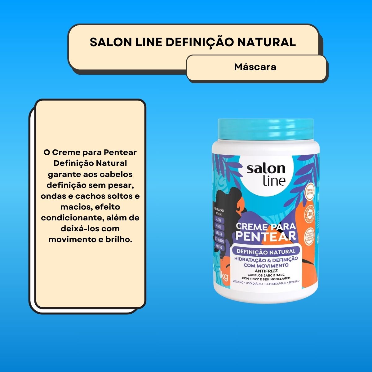 Creme de Pentear Salon Line Definição Natural 1 Kg