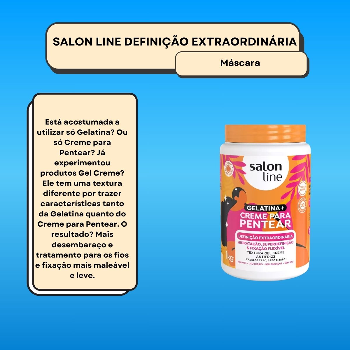 Creme de Pentear Salon Line Definição Extraordinária 1 Kg