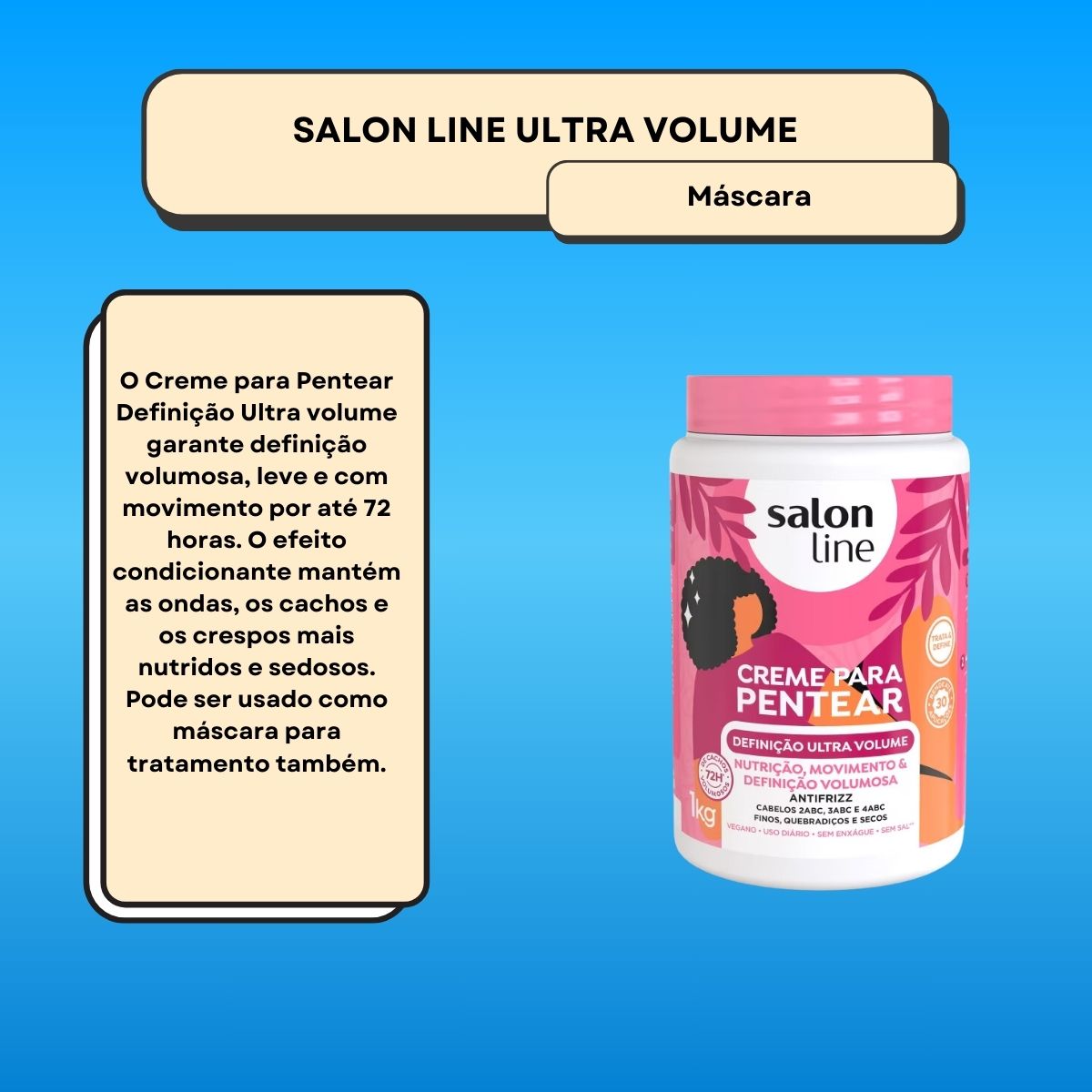 Creme de Pentear Salon Line Definição Ultra Volume 1 Kg