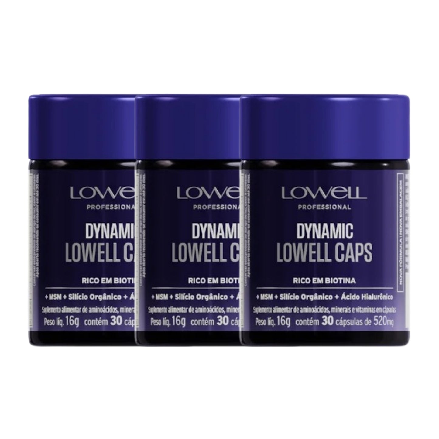 Kit Lowell Dynamic 3 Suplemento 30 Cápsulas
