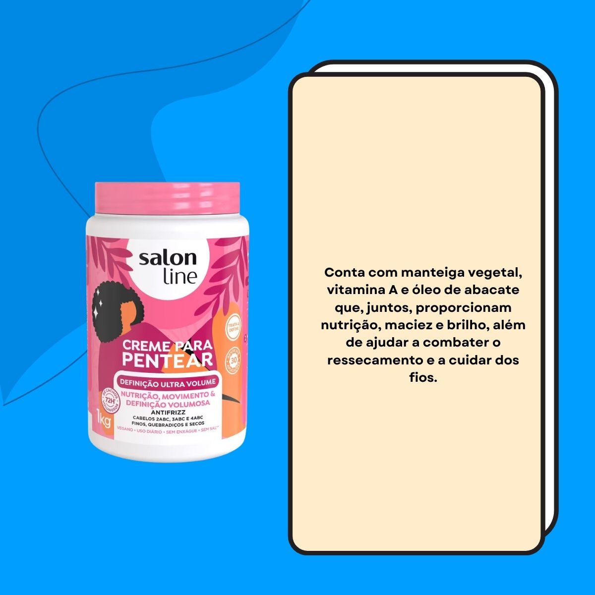 Creme de Pentear Salon Line Definição Ultra Volume 1 Kg