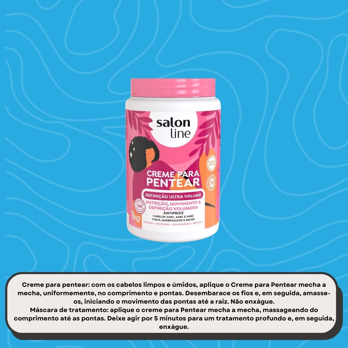 Creme de Pentear Salon Line Definição Ultra Volume 1 Kg