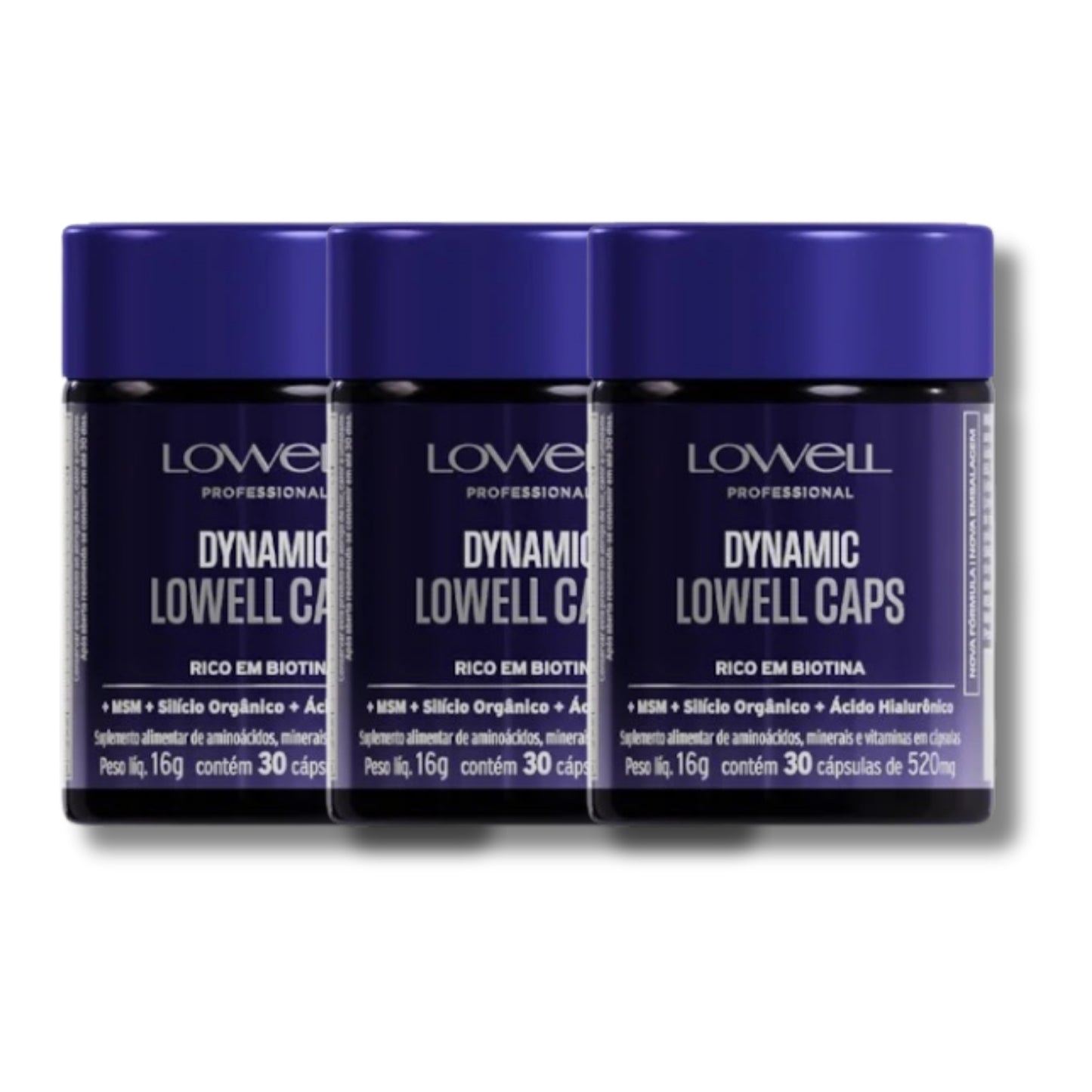 Kit Lowell Dynamic 3 Suplemento 30 Cápsulas