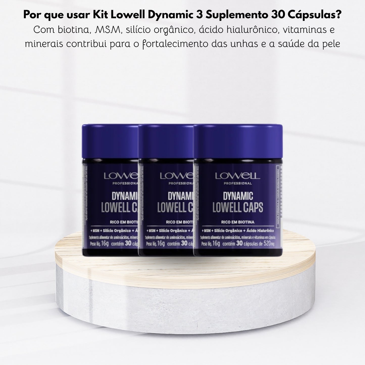 Kit Lowell Dynamic 3 Suplemento 30 Cápsulas
