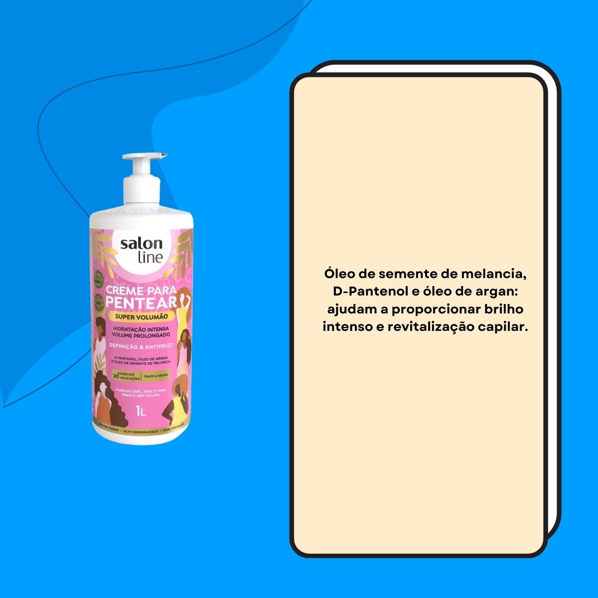 Creme de Pentear Salon Line Super Volumão 1 Litro