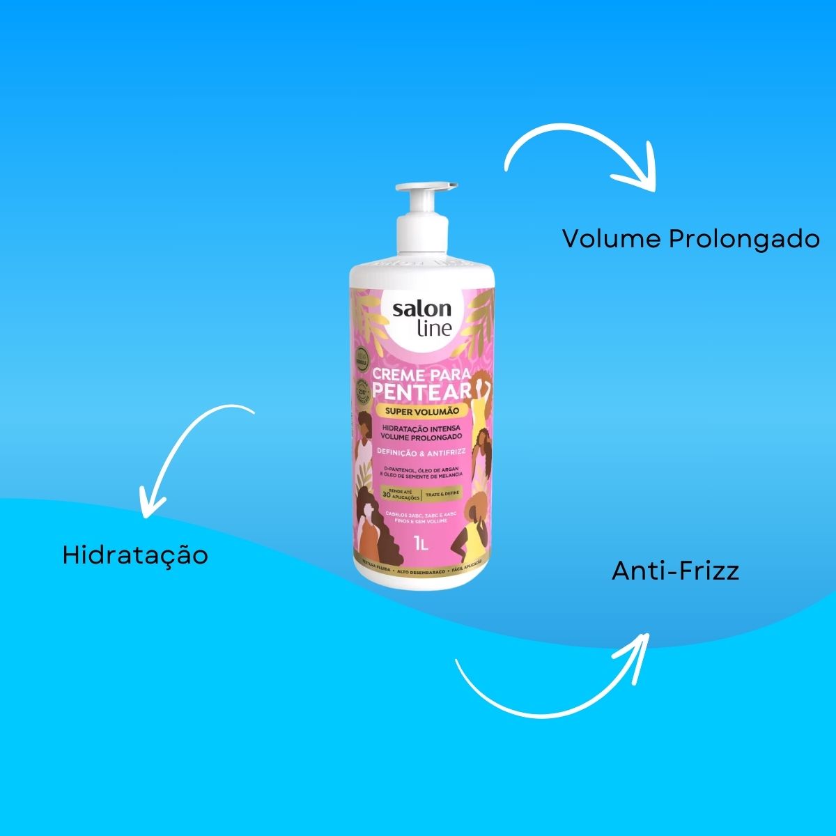 Creme de Pentear Salon Line Super Volumão 1 Litro