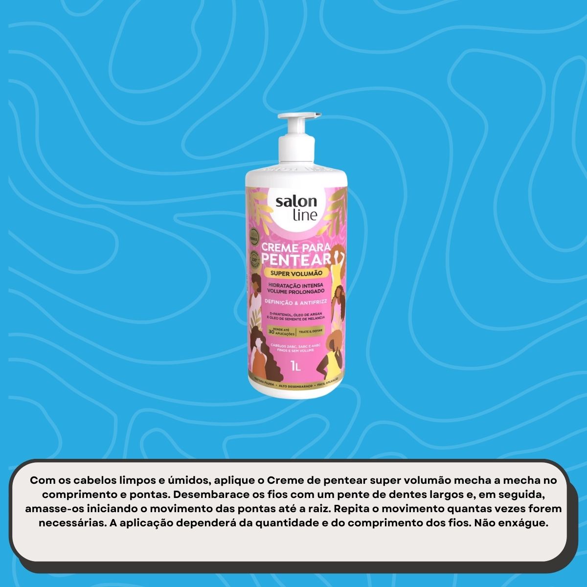 Creme de Pentear Salon Line Super Volumão 1 Litro