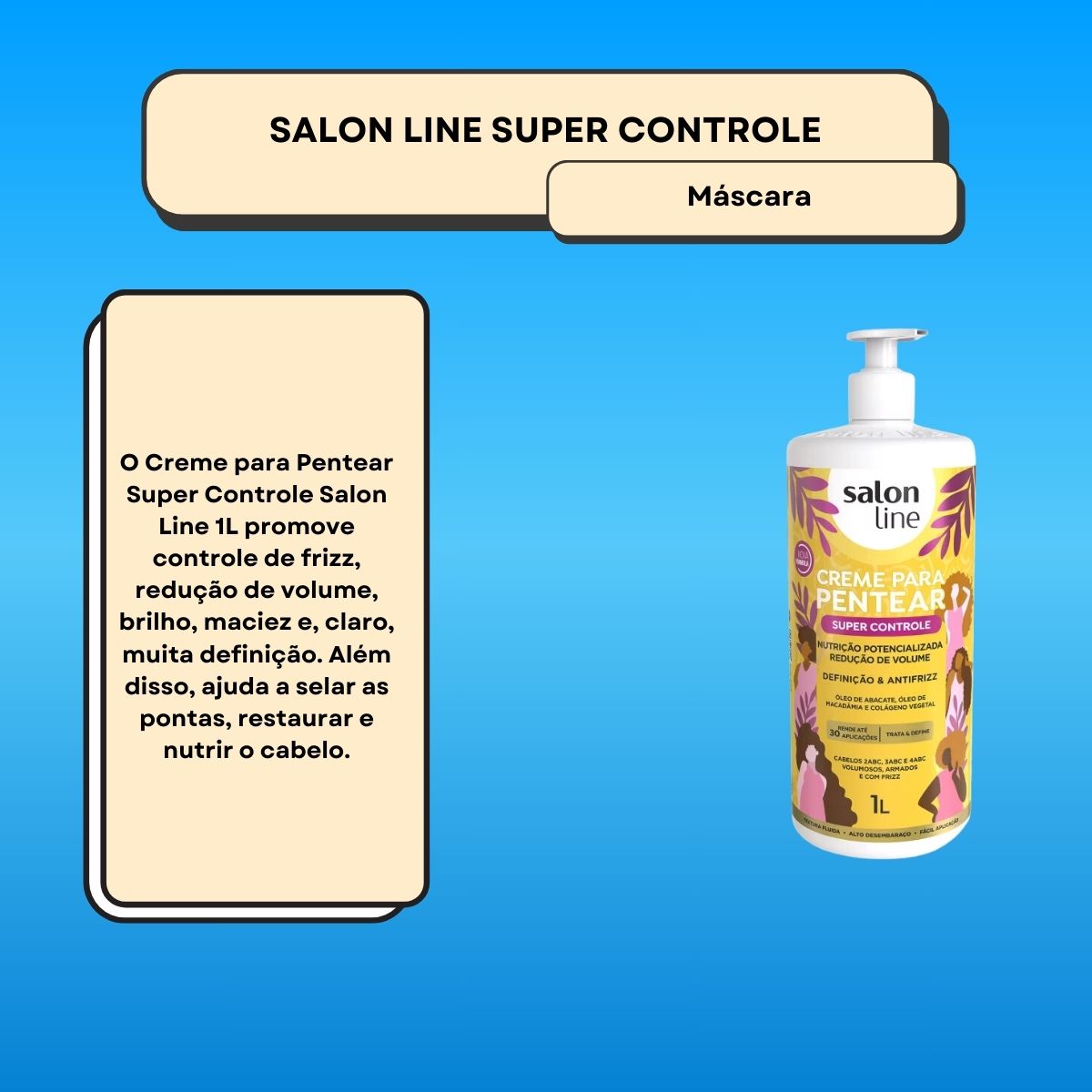 Creme de Pentear Salon Line Super Controle 1 Litro