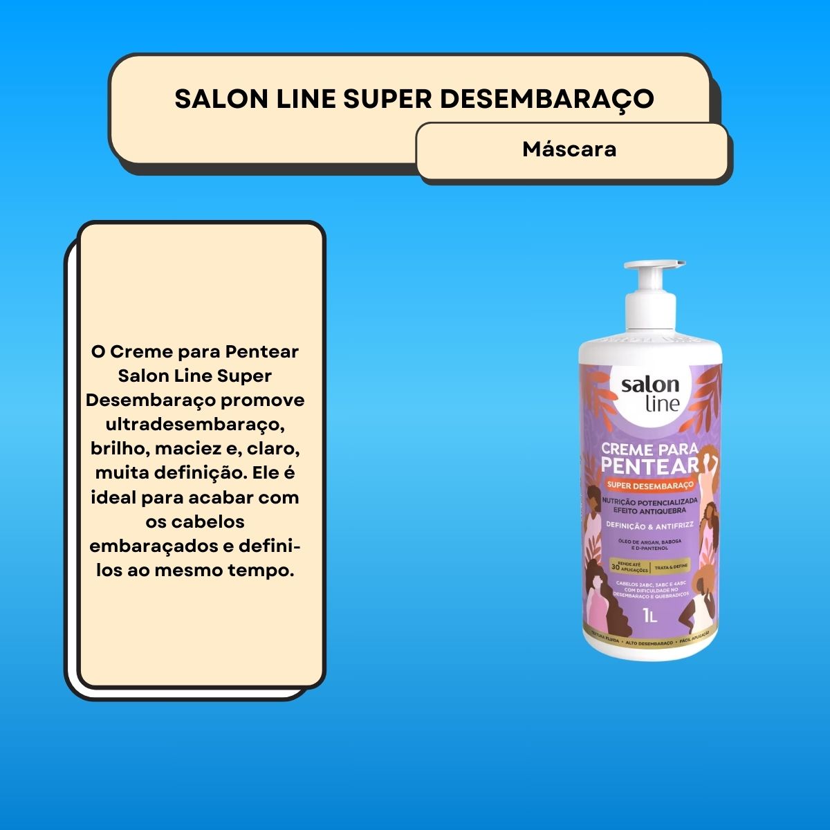 Creme de Pentear Salon Line Super Desembaraço 1 Litro