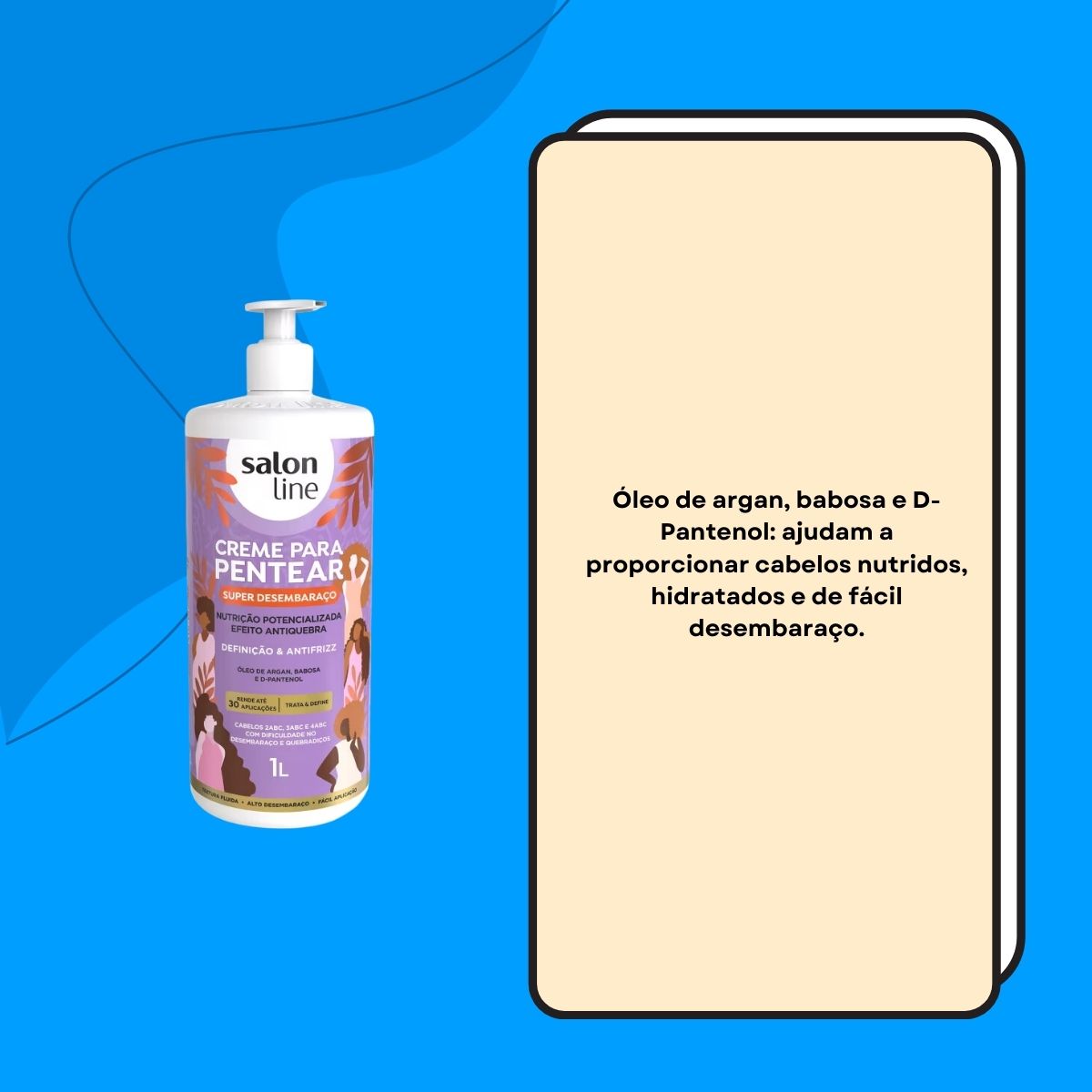 Creme de Pentear Salon Line Super Desembaraço 1 Litro