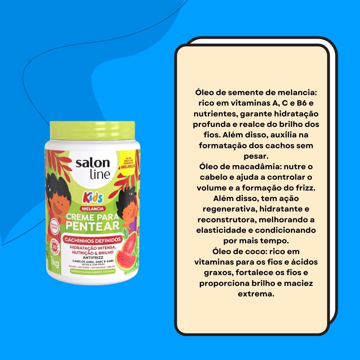 Creme de Pentear Salon Line Cachinhos Definidos Kids 1 Kg