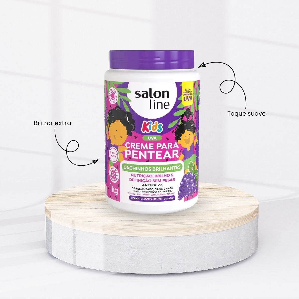 Creme de Pentear Salon Line Cachinhos Brilhantes Kids 1 Kg