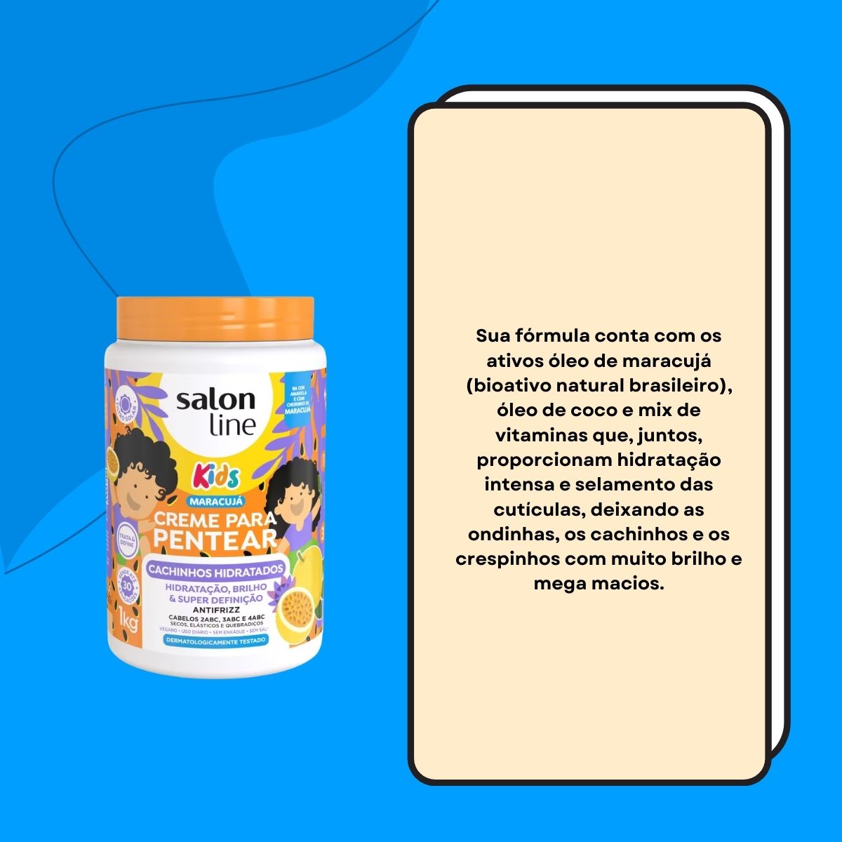 Creme de Pentear Salon Line Cachinhos Hidratados Kids 1 Kg