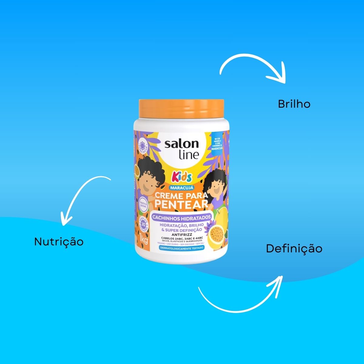 Creme de Pentear Salon Line Cachinhos Hidratados Kids 1 Kg