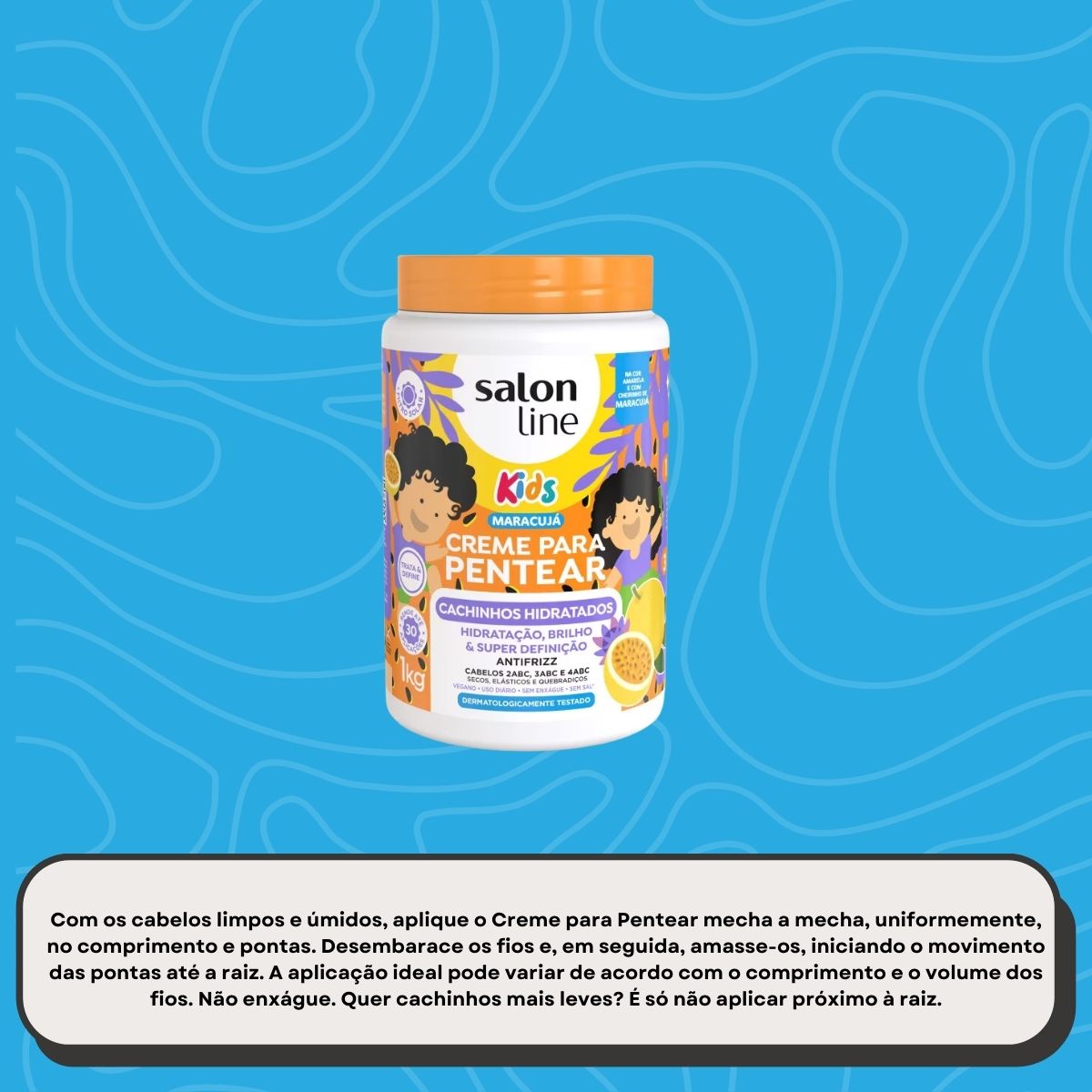 Creme de Pentear Salon Line Cachinhos Hidratados Kids 1 Kg