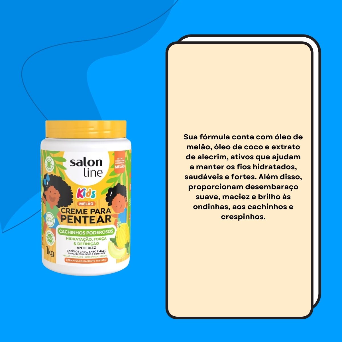 Creme de Pentear Salon Line Cachinhos Poderosos Kids 1 Kg