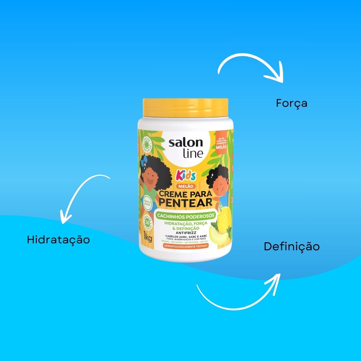 Creme de Pentear Salon Line Cachinhos Poderosos Kids 1 Kg