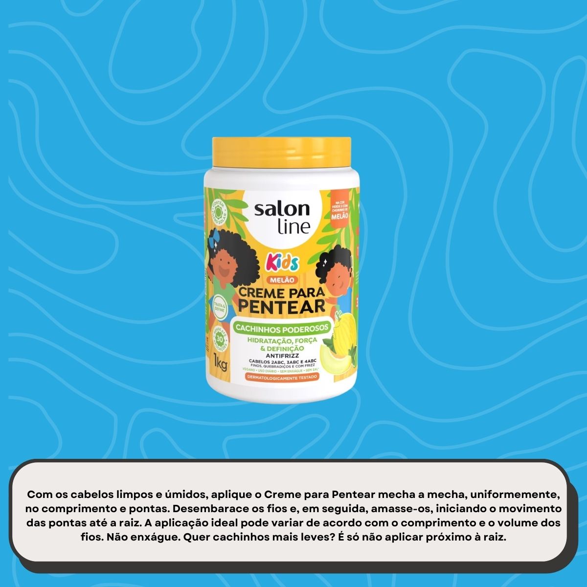 Creme de Pentear Salon Line Cachinhos Poderosos Kids 1 Kg