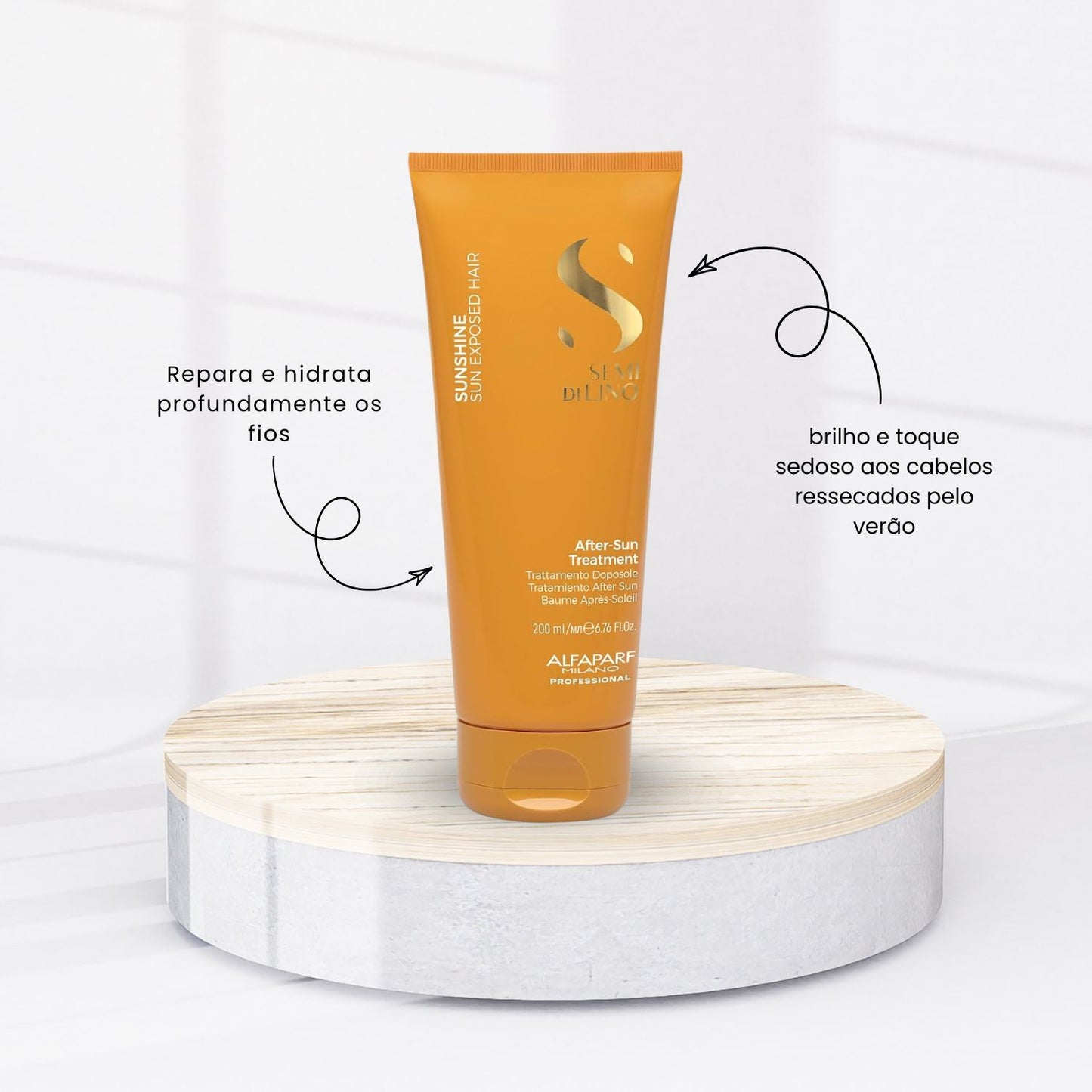 Kit Alfaparf Semi Di Lino Sunshine 3 Máscaras 200 ml