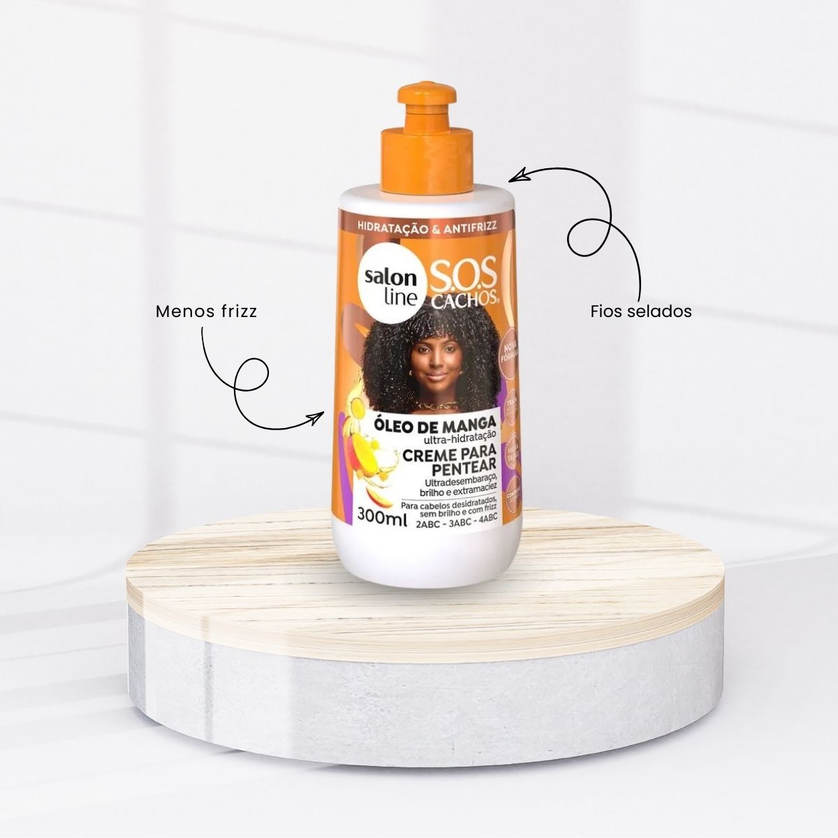 Creme de Pentear Salon Line SOS Cachos Oleo de Manga para Cabelo Cacheado 300 ml