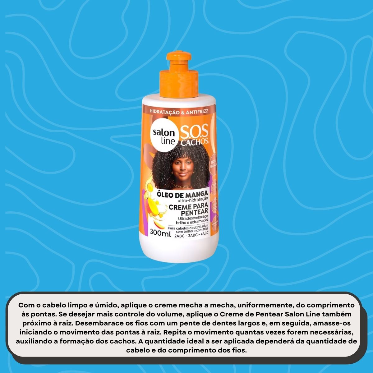 Creme de Pentear Salon Line SOS Cachos Oleo de Manga para Cabelo Cacheado 300 ml