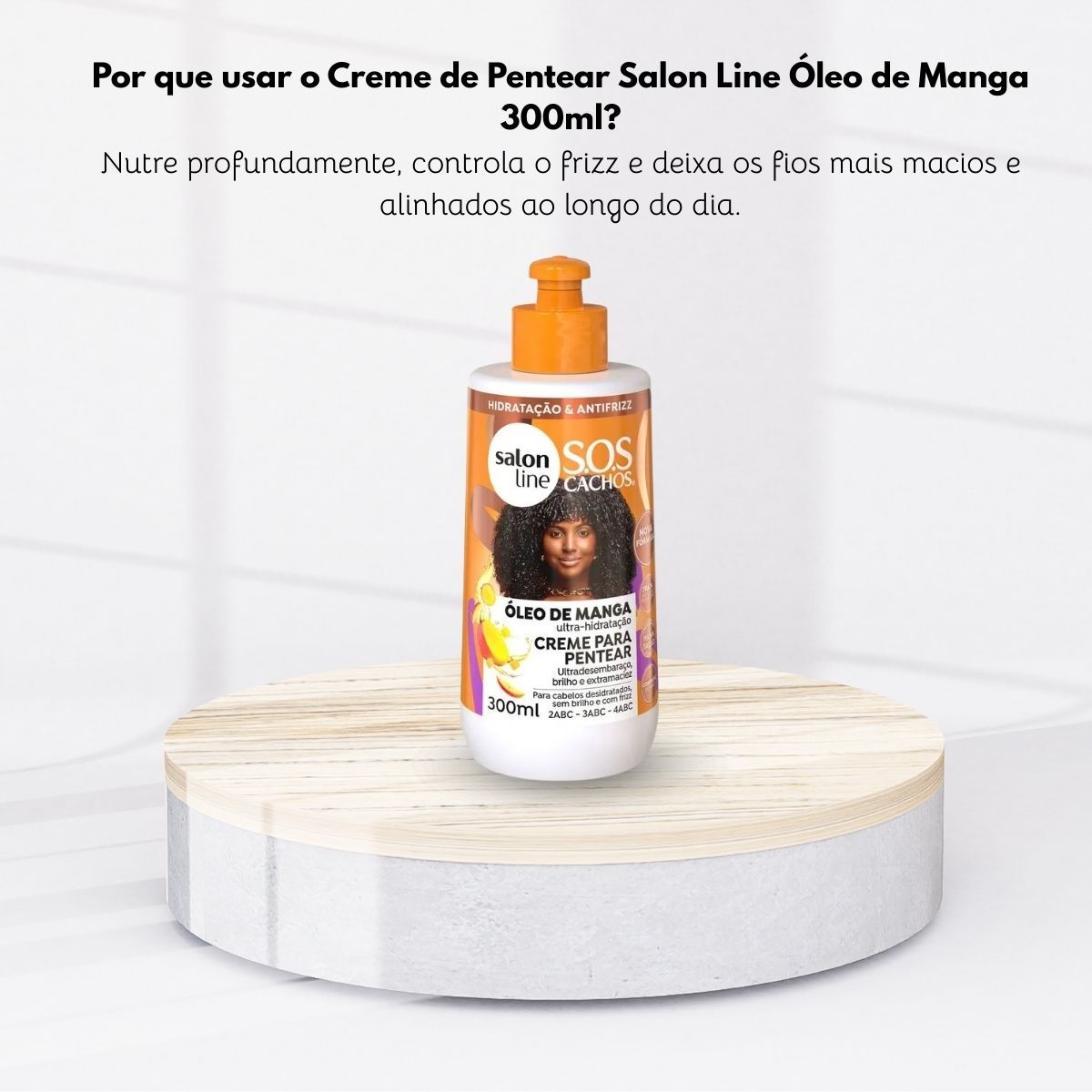 Creme de Pentear Salon Line SOS Cachos Oleo de Manga para Cabelo Cacheado 300 ml