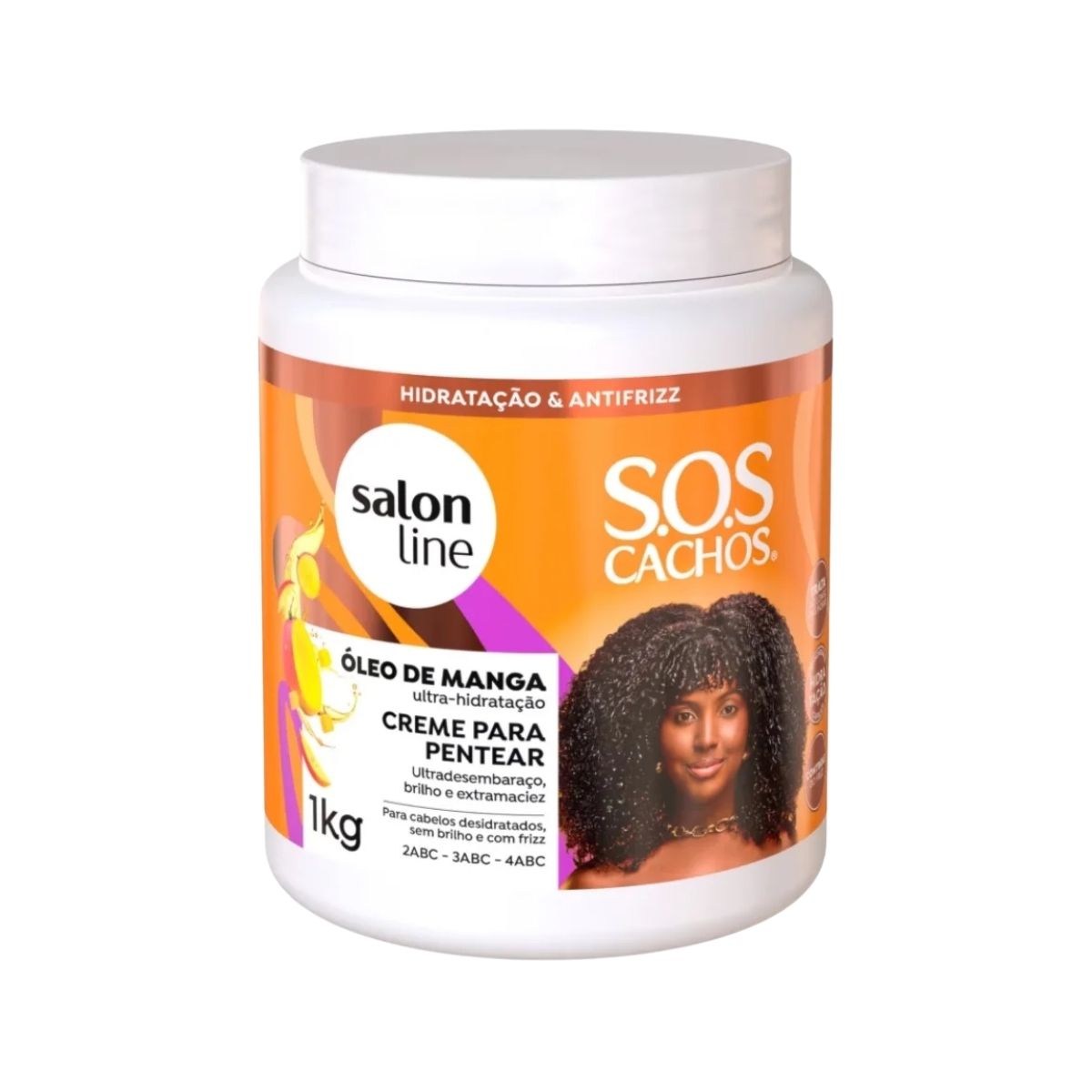 Creme de Pentear Salon Line SOS Cachos Oleo de Manga para Cabelo Cacheado 1 Kg