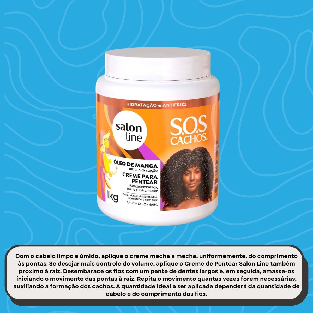 Creme de Pentear Salon Line SOS Cachos Oleo de Manga para Cabelo Cacheado 1 Kg
