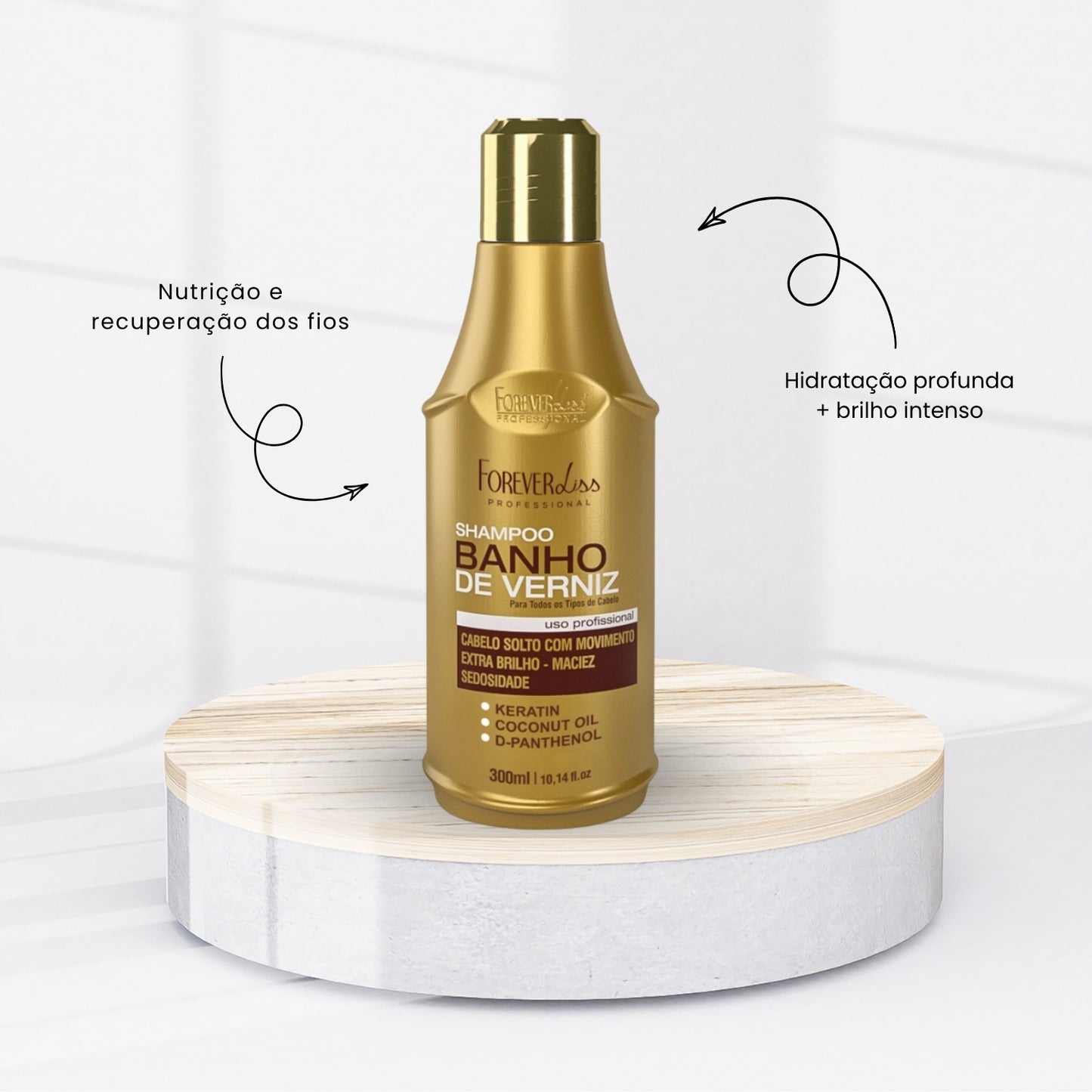 Kit Forever Liss Banho de Verniz Especial Shampoo 300 ml + Máscara 250 g