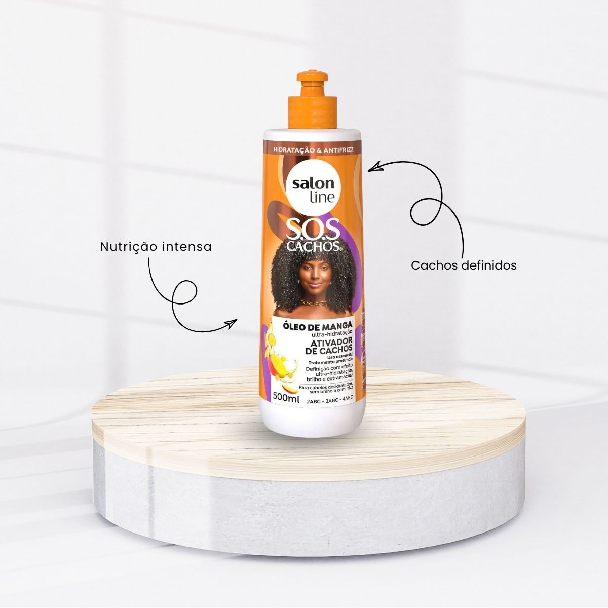 Ativador de Cachos Salon Line SOS Cachos Oleo de Manga para Cabelo Cacheado 500 ml