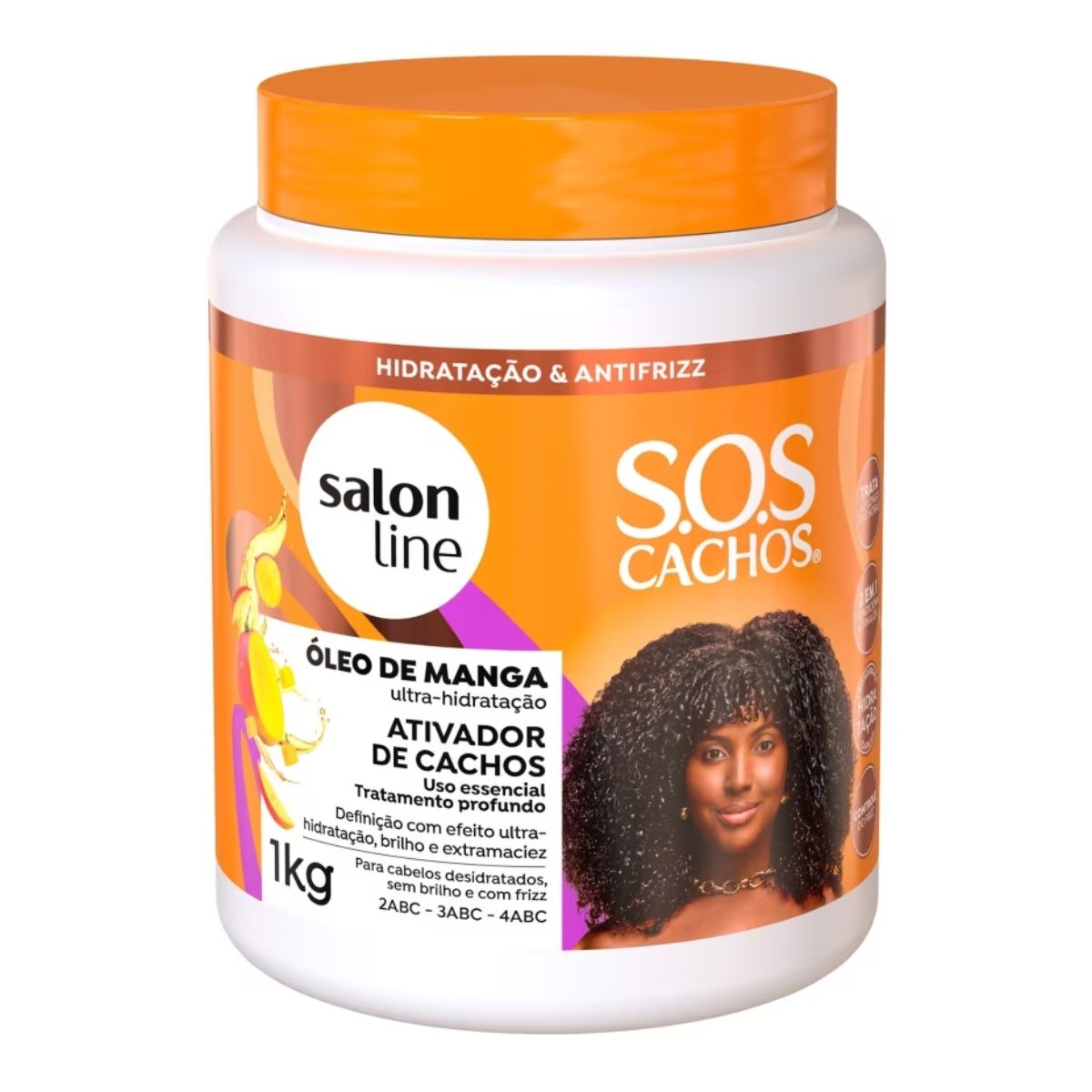 Creme de Pentear Salon Line SOS Cachos Oleo de Manga Ativador de Cachos para Cabelo Cacheado 1 Kg