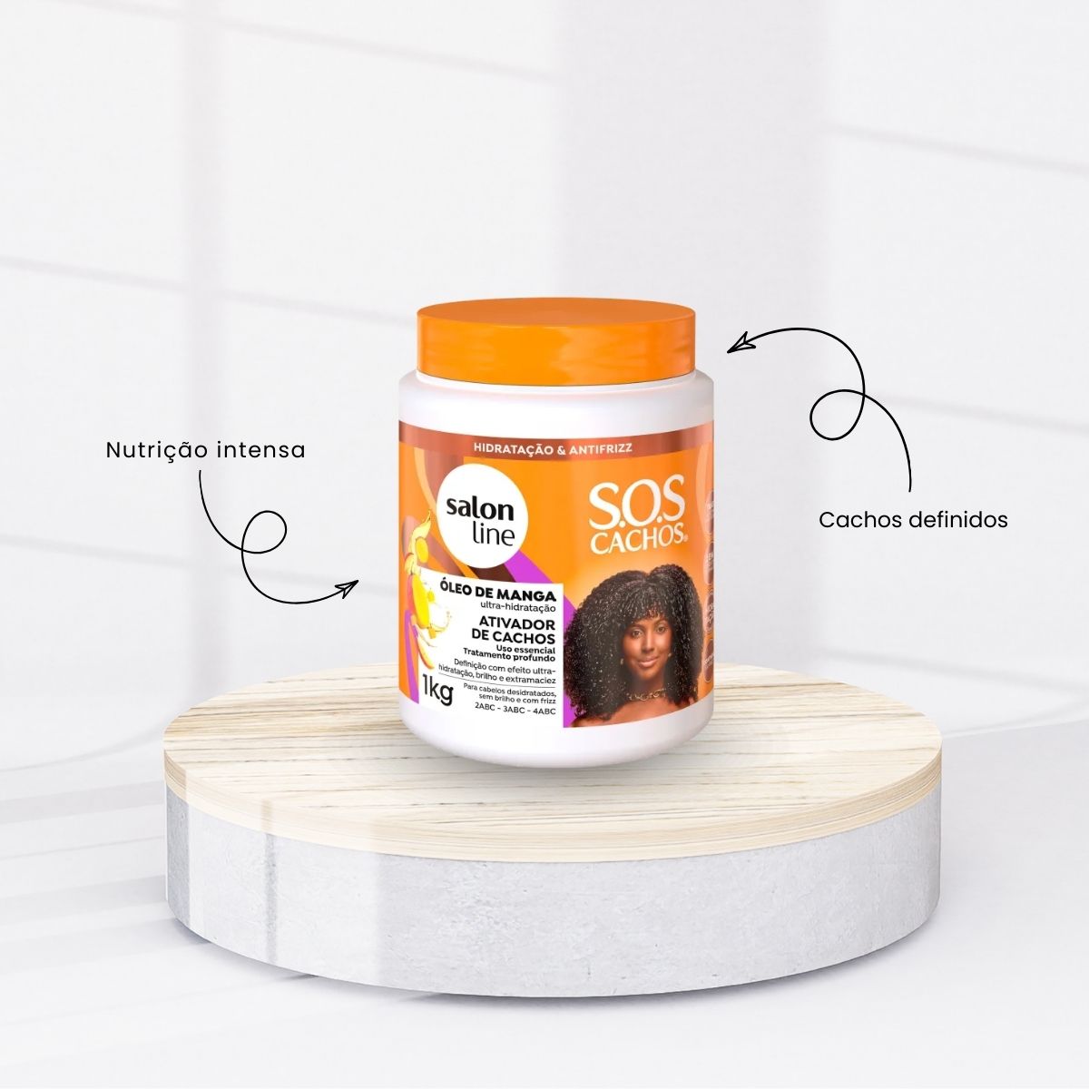 Creme de Pentear Salon Line SOS Cachos Oleo de Manga Ativador de Cachos para Cabelo Cacheado 1 Kg
