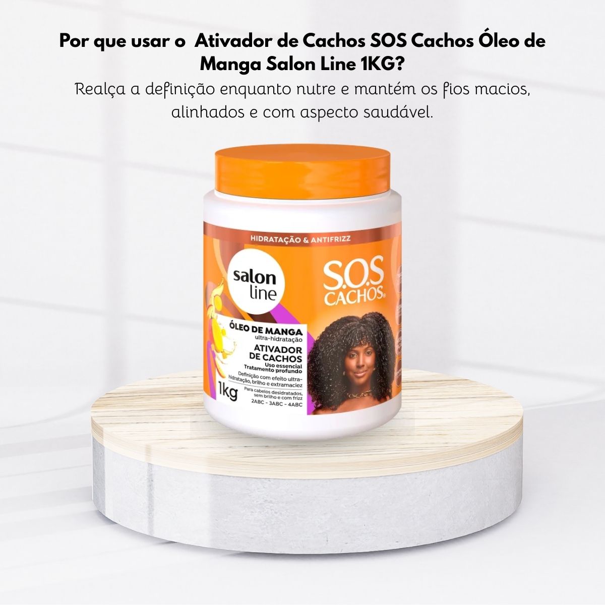 Creme de Pentear Salon Line SOS Cachos Oleo de Manga Ativador de Cachos para Cabelo Cacheado 1 Kg