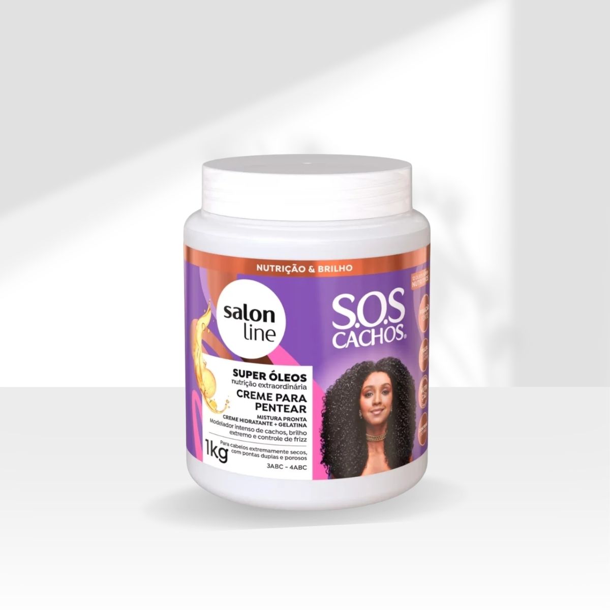 Salon Line SOS Cachos Super Oleos Gel Creme para Cabelo Cacheado 1 Kg