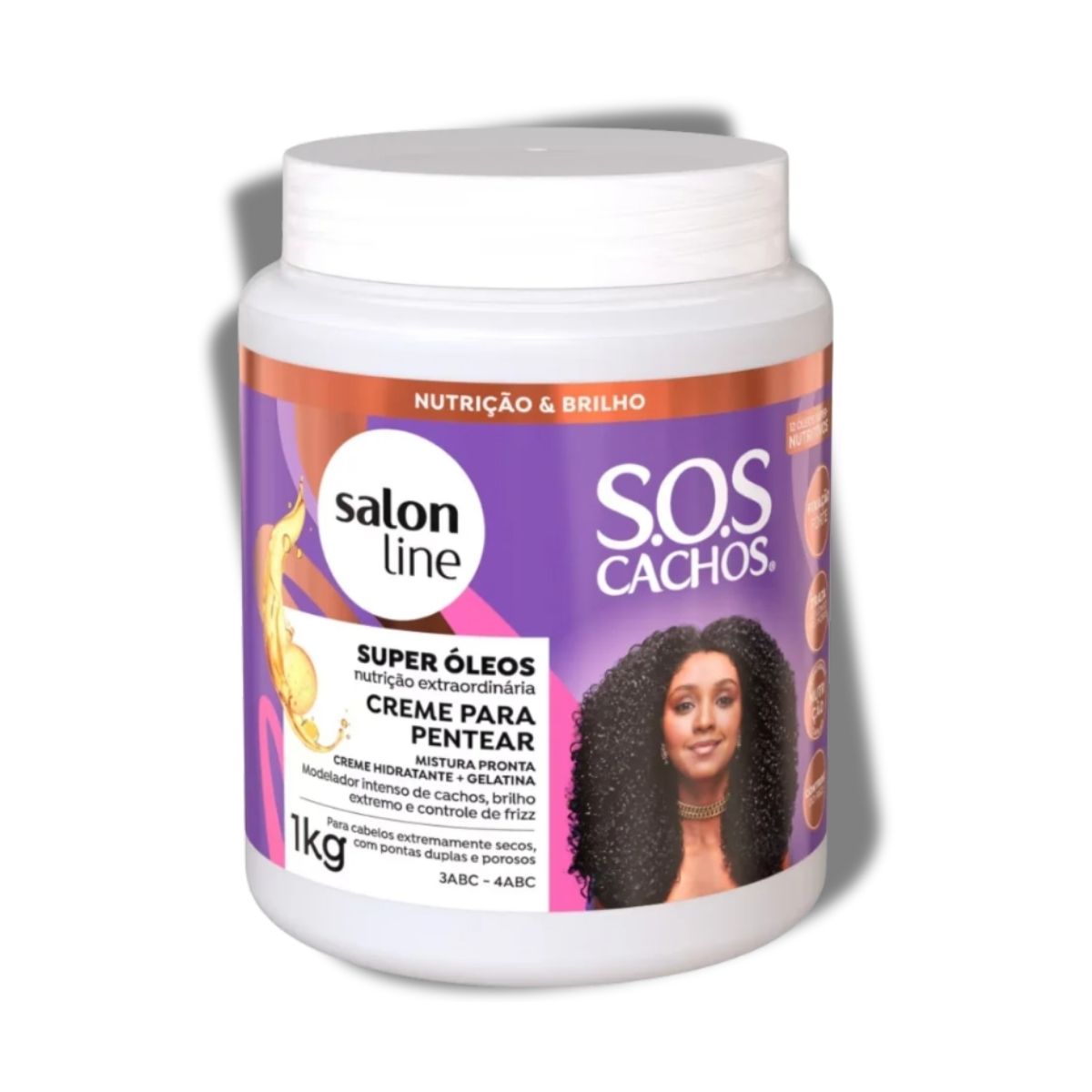 Salon Line SOS Cachos Super Oleos Gel Creme para Cabelo Cacheado 1 Kg