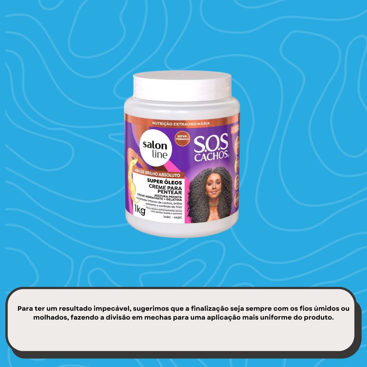 Salon Line SOS Cachos Super Oleos Gel Creme para Cabelo Cacheado 1 Kg