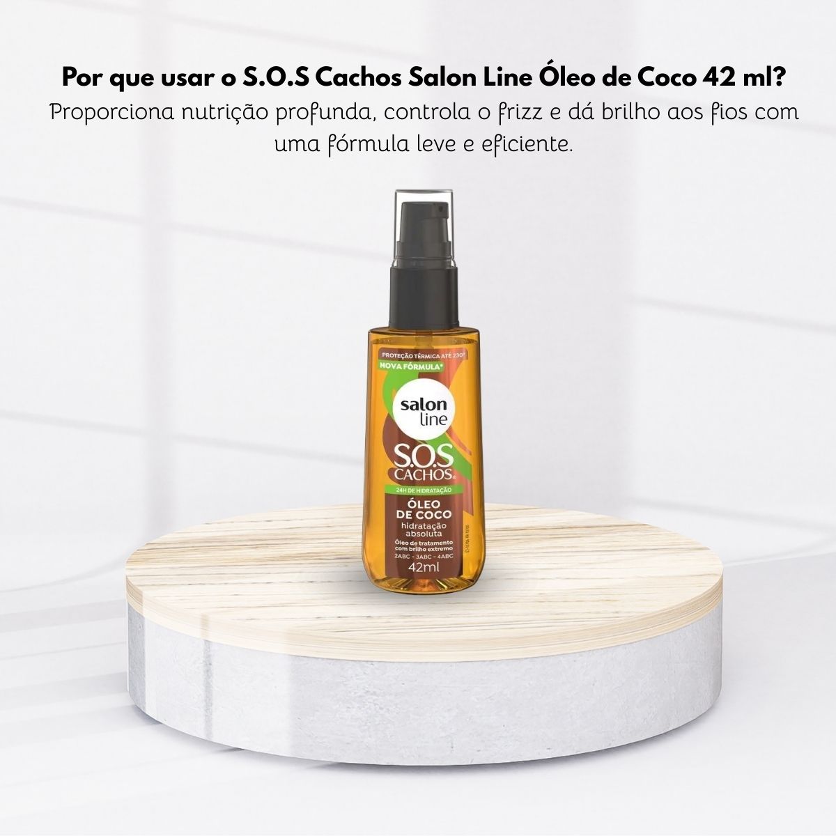 Oleo Salon Line SOS Cachos de Coco para Cabelo Cacheado 42 ml