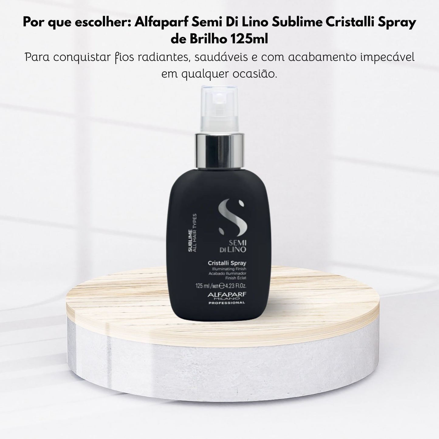 Spray Alfaparf Semi Di Lino Sublime Cristalli de Brilho 125 ml
