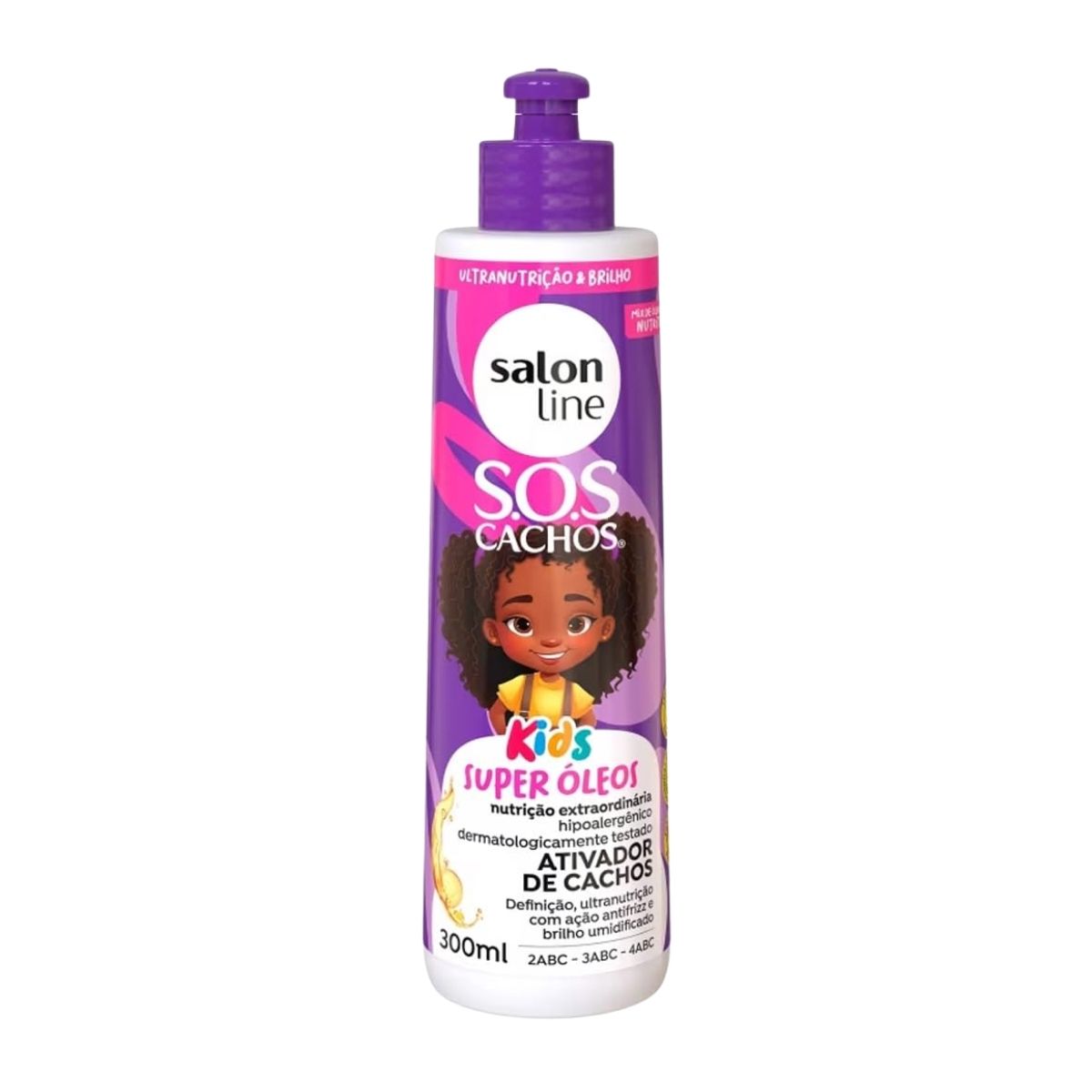 Creme de Pentear Salon Line SOS Cachos Kids Super Oleos para Cabelo Cacheado 300 ml