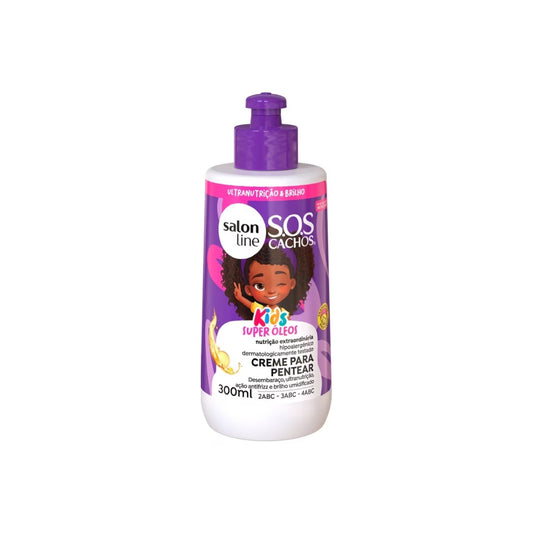Creme de Pentear Salon Line SOS Cachos Kids Super Oleos para Cabelo Cacheado 300 ml