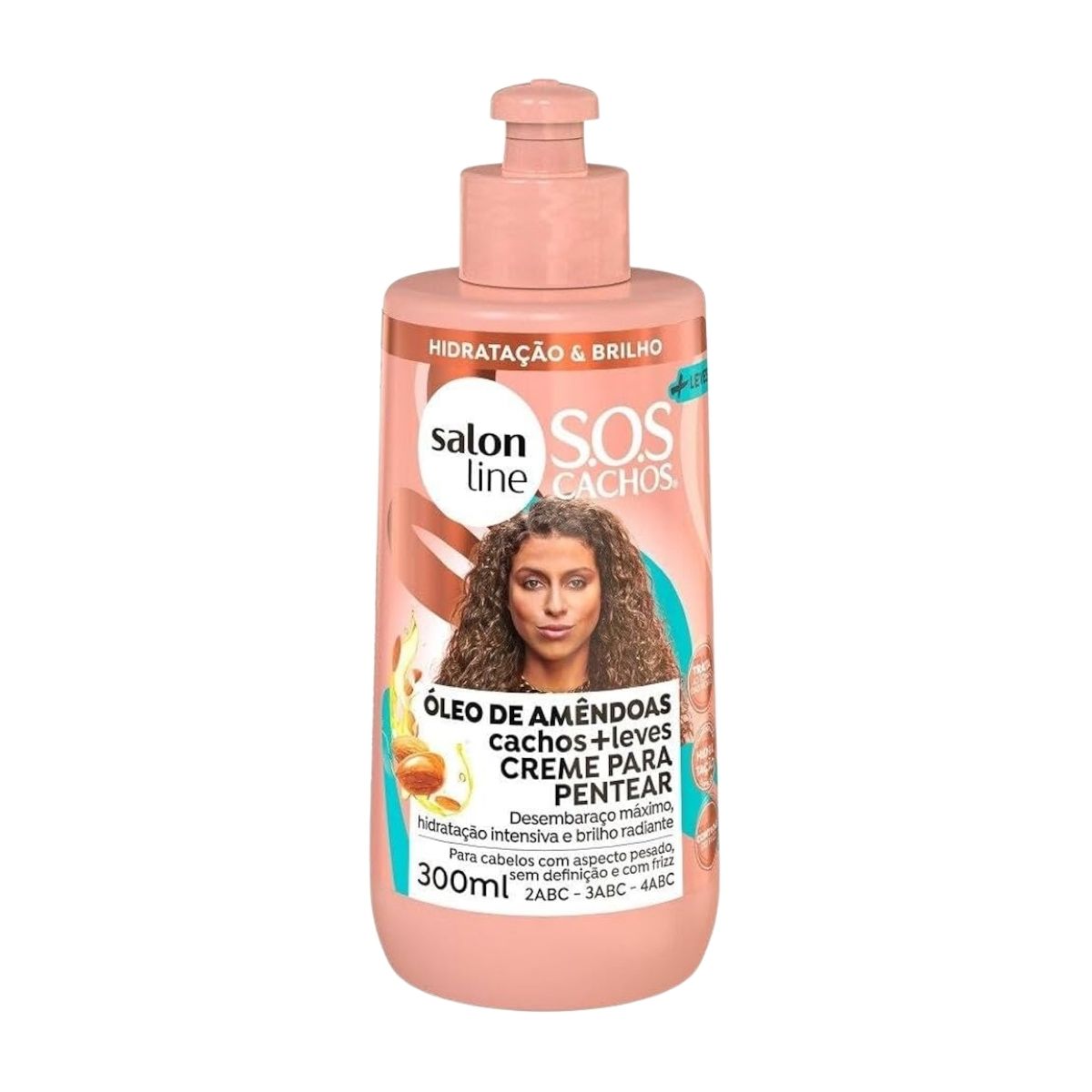 Creme de Pentear Salon Line SOS Cachos Oleo de Amendôas para Cabelo Cacheado 300 ml