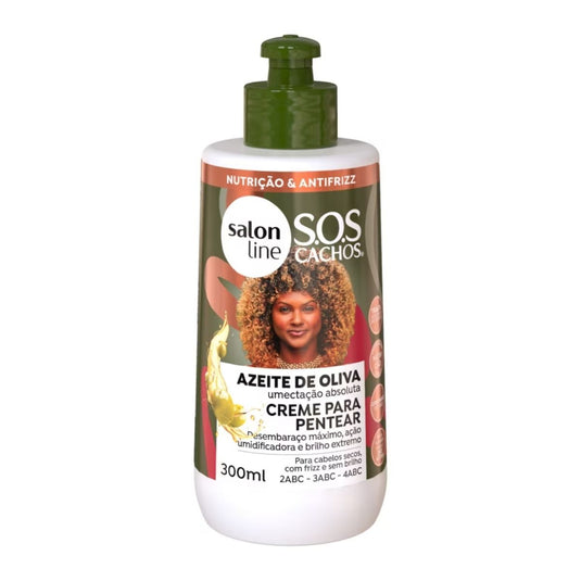 Creme de Pentear Salon Line SOS Cachos Azeite de Oliva Creme para Cabelo Cacheado 300 ml