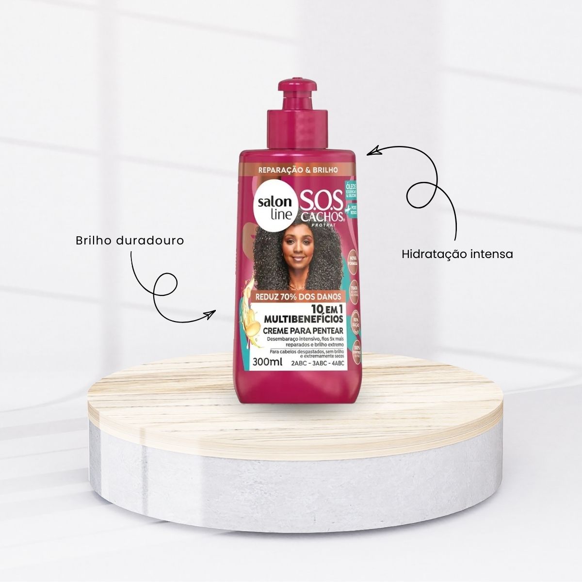 Creme de Pentear Salon Line SOS Cachos Multibenefícios Creme para Cabelo Cacheado 300 ml