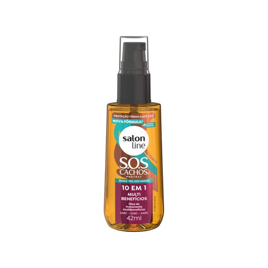 Oleo Salon Line SOS Cachos 10 em 1 Multibenefícios para Cabelo Cacheado 42 ml