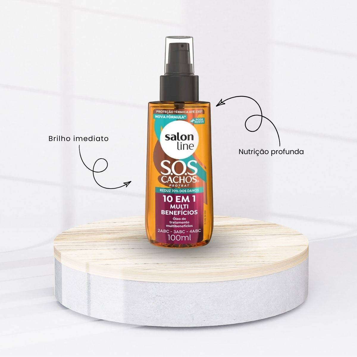 Oleo Salon Line SOS Cachos 10 em 1 Multibenefícios para Cabelo Cacheado 42 ml
