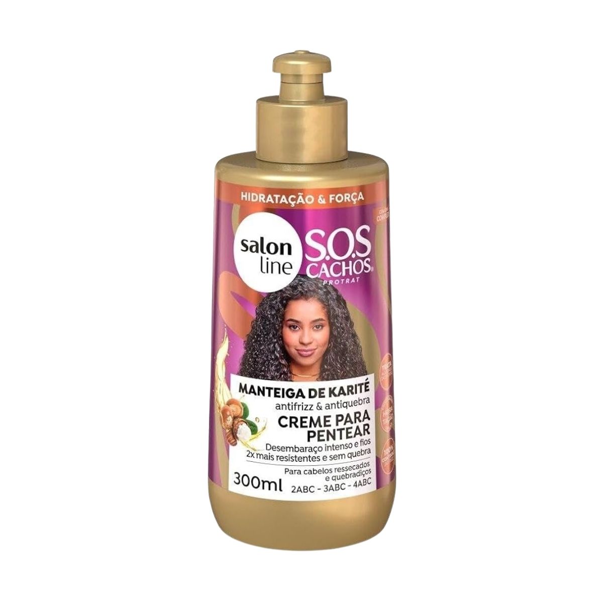 Creme de Pentear Salon Line SOS Cachos Manteiga de Karité para Cabelo Cacheado 300 ml