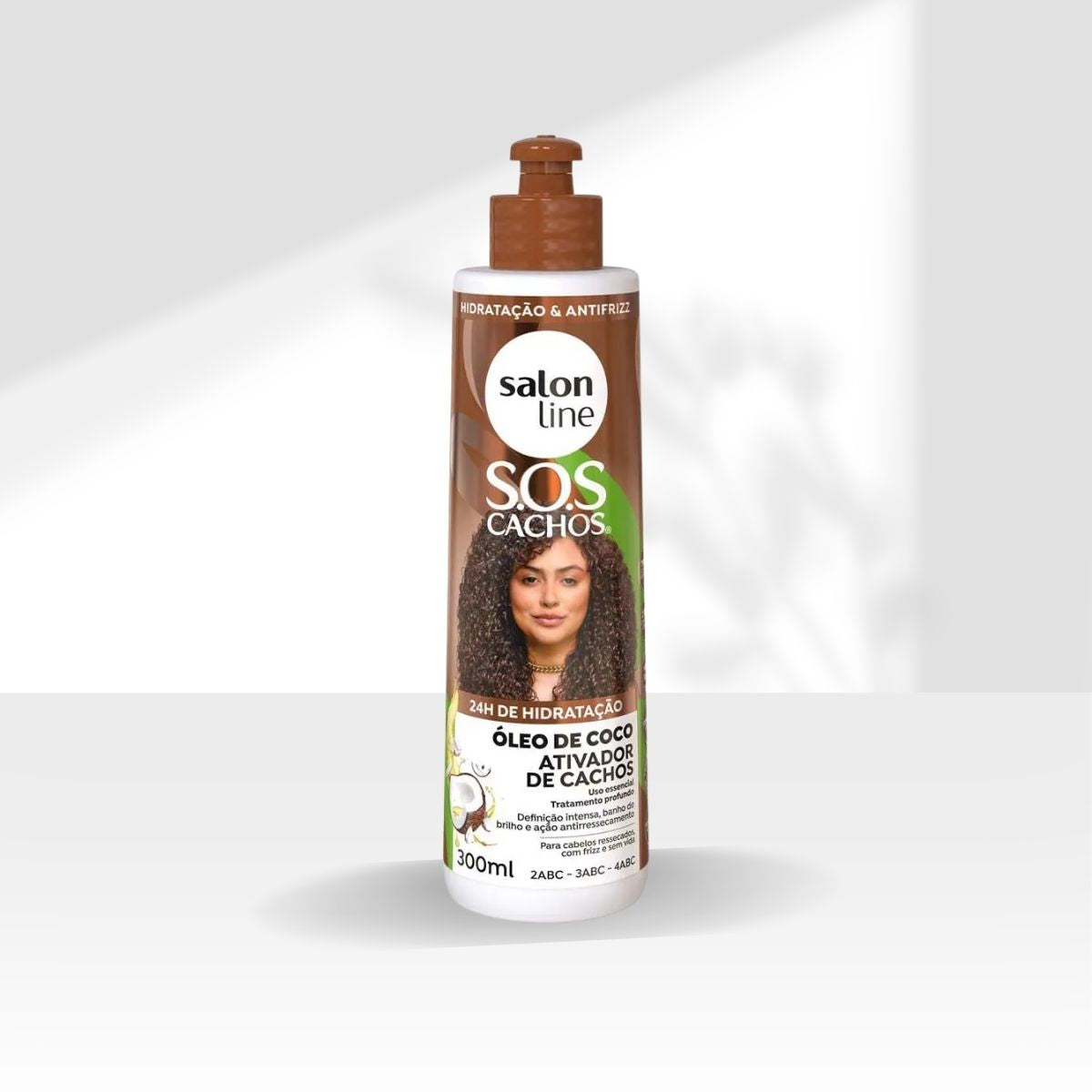 Ativador de Cachos Salon Line SOS Cachos Oleo de Coco para Cabelo Cacheado 300 ml