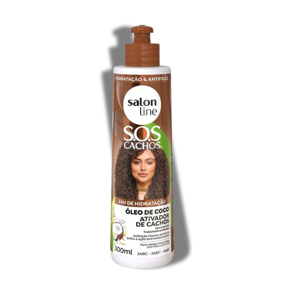 Ativador de Cachos Salon Line SOS Cachos Oleo de Coco para Cabelo Cacheado 300 ml